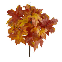 18" Artificial Autumn Maple Leaf (Set of 2) - Low Maintenance, Life-Like & Vibrant Silk Flowers For Busy People.