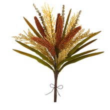 23" Artificial Sorghum Harvest Bush Flower (Set of 3) - Low Maintenance, Life-Like & Vibrant Silk Flowers For Busy People.