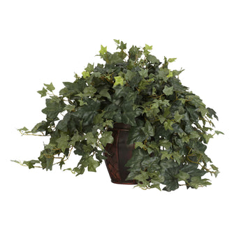 21" Artificial Puff Ivy w/Decorative Vase - Low Maintenance, Life-Like & Vibrant Silk Plants For Busy People.