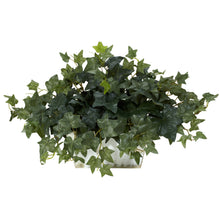 14" Artificial Ivy w/White Wash Planter - Low Maintenance, Life-Like & Vibrant Silk Plants For Busy People.