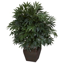 35" Artificial Double Bamboo Palm w/Decorative Planter - Low Maintenance, Life-Like & Vibrant Silk Plants For Busy People.