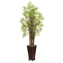 66" Artificial Grass Bamboo Plant w/Decorative Planter - Low Maintenance, Life-Like & Vibrant Silk Plants For Busy People.