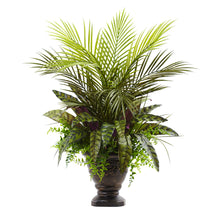 27" Artificial Areca Palm, Fern & Peacock w/Planter - Low Maintenance, Life-Like & Vibrant Silk Plants For Busy People.