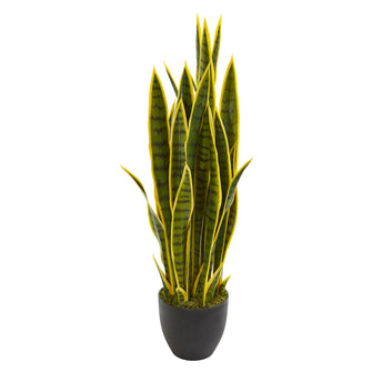 33" Artificial Sansevieria Plant - Low Maintenance, Life-Like & Vibrant Silk Plants For Busy People.