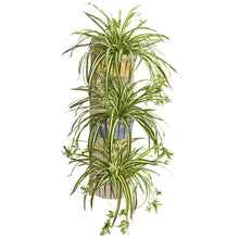 39" Artificial Spider Plant in Three-Tiered Wall Decor Planter - Low Maintenance, Life-Like & Vibrant Silk Plants For Busy People.