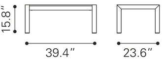 Cosmopolitan Coffee Table - A Modern Classic Outdoor Coffee Tables, Ships In 24 HRS.
