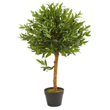 34" Artificial Olive Topiary Tree UV Resistant (Indoor/Outdoor) - Low Maintenance, Life-Like & Vibrant Silk Trees For Busy People.