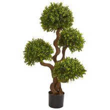 3.5' Artificial Four Ball Boxwood Topiary Tree - Low Maintenance, Life-Like & Vibrant Silk Trees For Busy People.