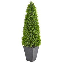 57" Artificial Eucalyptus Topiary Tree in Slate Planter (Indoor/Outdoor) - Low Maintenance, Life-Like & Vibrant Silk Trees For Busy People.