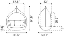 St Lucia Beach Daybed - Seats 3 People, A Modern Classic That Adds Aesthetic To Your Patio, All Cushions Included.