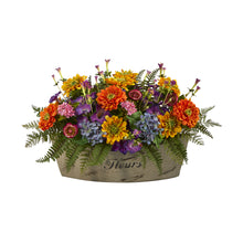 18"Artificial Mixed Flowers Arrangement in Decorative Vase, Low Maintenance, Life-Like & Vibrant Silk Flowers For Busy People.
