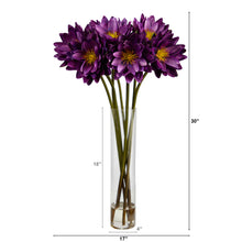 30" Artificial Lotus Arrangement in Cylinder Vase - Low Maintenance, Life-Like & Vibrant Silk Flowers For Busy People.