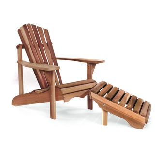 Cedar Adirondack Chair and Ottoman - Handcrafted In Canada With Rot Resistant, Untreated, Western Red Cedar.