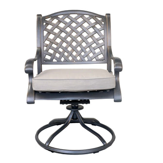 Night Aluminum Dining Swivel Rocker Chair, Includes All-Weather Cushion & Delivered Free.