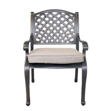 Night Aluminum Dining Arm Chair, Includes All-Weather Cushion & Delivered Free.