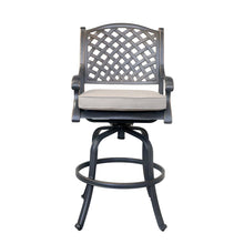Cast Dessert Night Aluminum Bar Stool With Cushion
