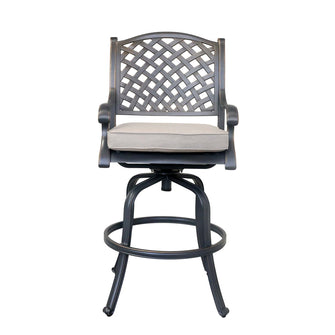 Cast Dessert Night Aluminum Bar Stool With Cushion