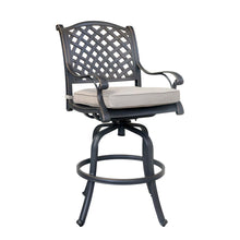 Cast Dessert Night Aluminum Bar Stool With Cushion