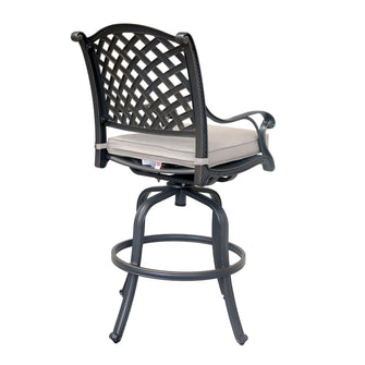 Cast Dessert Night Aluminum Bar Stool With Cushion