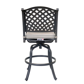 Cast Dessert Night Aluminum Bar Stool With Cushion
