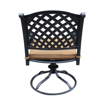 Aluminum Dining Swivel Rocker, Includes All-Weather Cushion & Delivered Free.