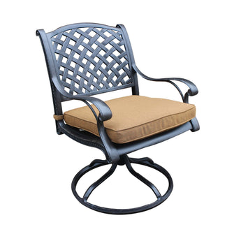 Aluminum Dining Swivel Rocker, Includes All-Weather Cushion & Delivered Free.