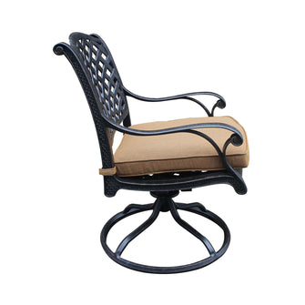 Aluminum Dining Swivel Rocker, Includes All-Weather Cushion & Delivered Free.