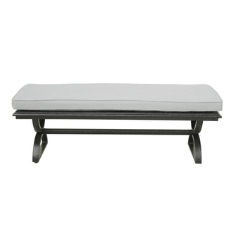 Aluminum Dining Bench That Seats 2/3 People - Remains Rust Free With UV Repellent Powder Coat Finish, Includes All-Weather Cushions