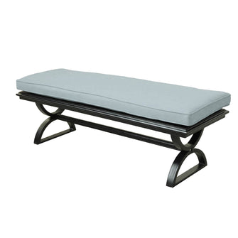 Aluminum Dining Bench That Seats 2/3 People - Remains Rust Free With UV Repellent Powder Coat Finish, Includes All-Weather Cushions & Delivered Free.