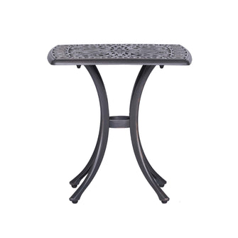 21" Aluminium Side Table In Gunmetal Gray, A Noteworthy Outdoor End Table That's Delivered Free.