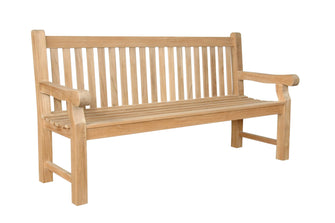 Devonshire 4-Seater Extra Thick Bench In Teak, 39 H x 72 W x 26 L, Seats 4 People & Delivered Free In 5-9 Working Days.