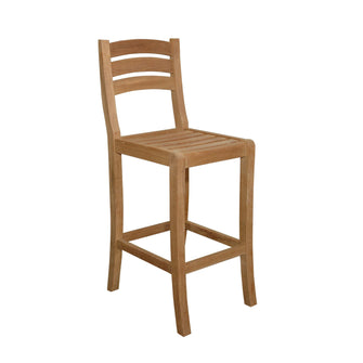 Mandalay Teak Bar Chair, 45.5 H x 17 W x 22.5 D, Delivered Free, Arrives in 5-9 Working Days For Easy Assembly.