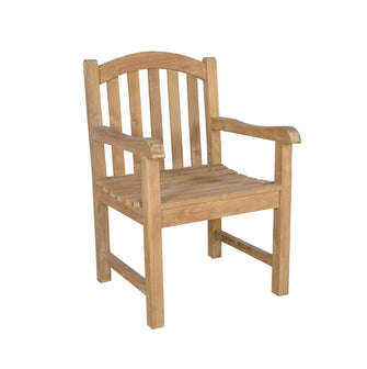 New Chelsea Dining Armchair, 36 H x 22 W x 23 D, Crafted In Raw Solid Teak, Arrives Free In 5 - 9 Days.