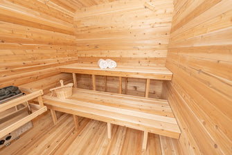 Dundalk CT Luna Sauna, Seats 2 - 4 People. Hand Made In Canada From White Cedar & Delivered Free.