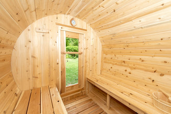CT Harmony Barrel Sauna, Seats 2-4 People, Made In Canada From White Cedar & Delivered Free.