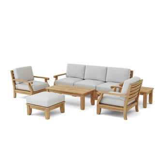 Masterfully Crafted 8-Piece Teak Sectional, Turns Your Patio Into "Staycation" Oasis, A Fusion of Comfort & Aesthetics.
