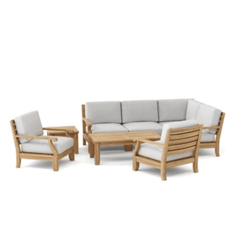 Look At This Remarkable 7-Piece Sectional in Teak, Creates An Ambient Mood For Memorable Occasions With Friends & Family.