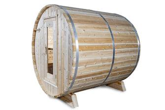 CT Harmony Barrel Sauna, Seats 2-4 People, Made In Canada From White Cedar & Delivered Free.