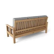 Quality Deep Seating Sofa Crafted In Teak, 32 H x 71 W x 29 L, Allows You To Rest Your Mind, Body & Spirit.