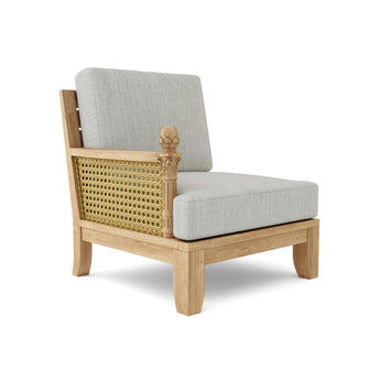 Luxe Right Modular Crafted In Premium Teak, 32.5 H x 33 D x 31 W, Exhibits Classic Elegance With Intricate Detailing.