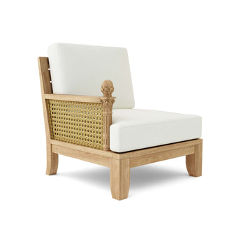 Luxe Right Modular Crafted In Premium Teak, 32.5 H x 33 D x 31 W, Exhibits Classic Elegance With Intricate Detailing.