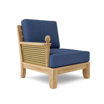 Luxe Right Modular Crafted In Premium Teak, 32.5 H x 33 D x 31 W, Exhibits Classic Elegance With Intricate Detailing.