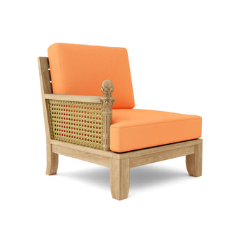 Luxe Right Modular Crafted In Premium Teak, 32.5 H x 33 D x 31 W, Exhibits Classic Elegance With Intricate Detailing.