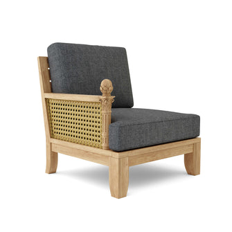 Luxe Right Modular Crafted In Premium Teak, 32.5 H x 33 D x 31 W, Exhibits Classic Elegance With Intricate Detailing.
