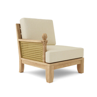 Luxe Right Modular Crafted In Premium Teak, 32.5 H x 33 D x 31 W, Exhibits Classic Elegance With Intricate Detailing.