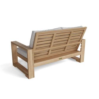 Capistrano Deep Seating Loveseat, 35 H x 37 W x 60 L, From Designer Sketches To Your Patio, Crafted In Solid Teak & Delivered Free.