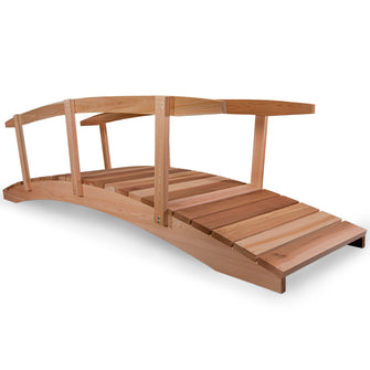 Cedar Garden Bridge - Handcrafted In Canada With Rot Resistant, Untreated, Western Red Cedar.
