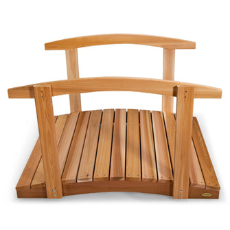 Cedar Garden Bridge - Handcrafted In Canada With Rot Resistant, Untreated, Western Red Cedar.