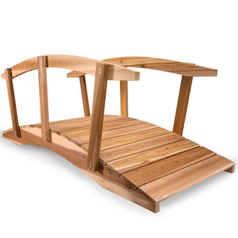 Cedar Garden Bridge - Handcrafted In Canada With Rot Resistant, Untreated, Western Red Cedar.