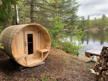 Dundalk CT Serenity Barrel Sauna, Hand Made In Canada From White Cedar & Delivered Free.